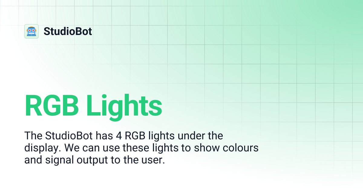 RGB Lights | StudioBot